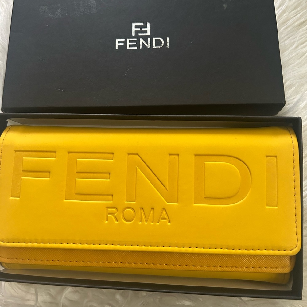 Yellow Fashion Leather Continental Wallet - Roma Embossed